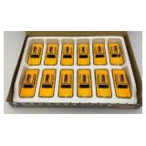 New Old Stock Case Of City Yellow Cab Die Metal And Plastic Cast Taxis With Pull Back And Go Action