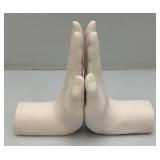 Vintage Casted Praying Hands Book Ends