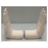 Vintage Casted Praying Hands Book Ends