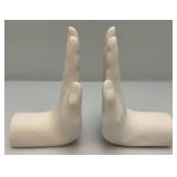 Vintage Casted Praying Hands Book Ends