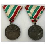 Group Of Vintage 1950 Bronze Metals Some With Ribbons