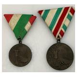 Group Of Vintage 1950 Bronze Metals Some With Ribbons