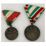 Group Of Vintage 1950 Bronze Metals Some With Ribbons