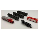 Group Of N Scale Engines Including SANTA FE With Train Cars And More