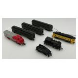 Group Of N Scale Engines Including SANTA FE With Train Cars And More
