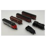 Group Of N Scale Engines Including AMTRAK With Pennsylvania Train Cars And More