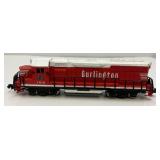 Group Of N Scale Engines Including Burlington With Pennsylvania Train Cars And More