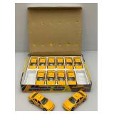 New Old Stock Case Of Metro-Cab Die Metal And Plastic Cast Taxis With Pull Back And Go Action