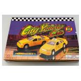 New Old Stock Case Of City Yellow Cab Die Metal And Plastic Cast Taxis With Pull Back And Go Action