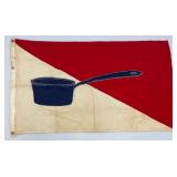 Vintage Defiance Brand WWII? Mess Hall Flag 23" x 37"