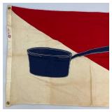 Vintage Defiance Brand WWII? Mess Hall Flag 23" x 37"