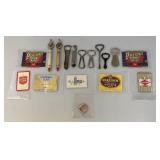 Misc. Beer Collectibles including Bottle Openers With Advertisement And More