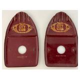 Vintage Old Schmidts City Club Beer Advertisement Metal Ashtray & Tip Tray