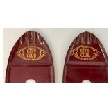 Vintage Old Schmidts City Club Beer Advertisement Metal Ashtray & Tip Tray