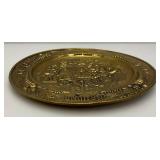 Vintage GRAIN BELT Beer Embossed Brass Trays