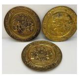 Vintage GRAIN BELT Beer Embossed Brass Trays