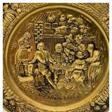 Vintage GRAIN BELT Beer Embossed Brass Trays