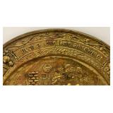 Vintage GRAIN BELT Beer Embossed Brass Trays