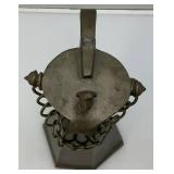 Antique NAGYKERY Swiss Pewter Beer Tankerd And Vintage German Pewter Wine Gobblet With Stagg Hunting Theme