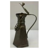 Antique NAGYKERY Swiss Pewter Beer Tankerd And Vintage German Pewter Wine Gobblet With Stagg Hunting Theme