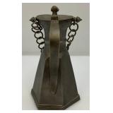 Antique NAGYKERY Swiss Pewter Beer Tankerd And Vintage German Pewter Wine Gobblet With Stagg Hunting Theme