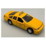 New Old Stock Case Of City Yellow Cab Die Metal And Plastic Cast Taxis With Pull Back And Go Action