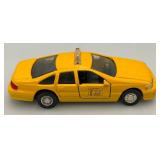 New Old Stock Case Of City Yellow Cab Die Metal And Plastic Cast Taxis With Pull Back And Go Action