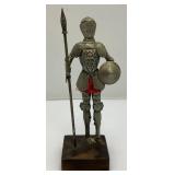 Old Vintage Metal Armored Knight Statue 8 1/2"