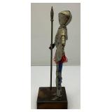 Old Vintage Metal Armored Knight Statue 8 1/2"