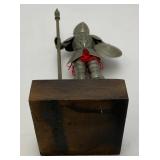 Old Vintage Metal Armored Knight Statue 8 1/2"