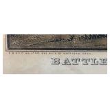 Very Old George C. Demp Embossed Signature Framed Behind Glass E. B. & E. C. Kellogg , Hartford Conn. BATTLE OF PEA RIDGE