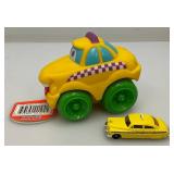 Misc. Collectible Taxi Cab Toys Including Bump-N-Go Curious George And More (Most Nib)