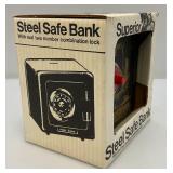 Vintage Superior Steel Safe Bank In Original Box (New Old Stock)