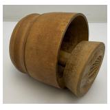 Antique Wooden Butter Press Stamp