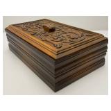 Misc. Hand Carved Wooden Boxes, Inlaid And More