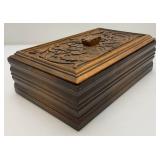 Misc. Hand Carved Wooden Boxes, Inlaid And More
