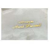 Antique Cornucopia Vases In French Porcelain 1800 Set Of 2 (Some Gold Worn Off From Age)