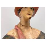 Very Old Chalkware Pieces Including Monk Bookend And More