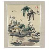 Two Very Nice Framed Home Décor Pieces Including Oriental And More 10 1/2" x 17 1/2" & 9" x 22 1/2"