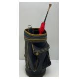 Very Cool Miniature Golf Bag Umbrella Stand With Umbrella