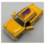 New Old Stock Case Of City Yellow Cab Die Metal And Plastic Cast Metal Taxis With Pull Back And Go Action (One Cab Missing)