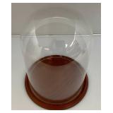 Glass Display Domes With Wooden Bases 1= 9"x 6 1/2" 1= 11" x 9" (Great For Taxidermy Or Mounted Butterflies)