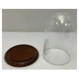 Glass Display Domes With Wooden Bases 1= 9"x 6 1/2" 1= 11" x 9" (Great For Taxidermy Or Mounted Butterflies)