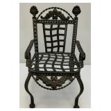 Vintage Wrought Iron Doll Chair 9" x 9" x 14"