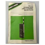 Vintage REALISTIC Brand TRC-219 Citizens 3-Channel Walkie-Talkie With Manual