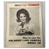 Vintage Polaroid Land Camera SWINGER Model 20 With Original Box And Manual And More