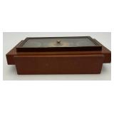 Vintage TAYLOR Instruments Genuine Mahogany Weather Station Temperature Humidity