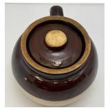 Misc. Vintage Collectible Pottery Items Including Bean Pot And More (Small Crock Has Hairline Crack)