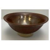 Two RW Stamped Pottery Bowls (Possible Red Wing) 3 1/2" x 8"