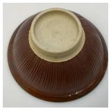 Two RW Stamped Pottery Bowls (Possible Red Wing) 3 1/2" x 8"